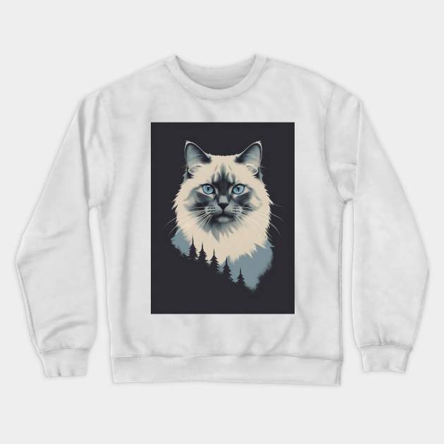 Ragdoll Cat 2 - Japanese Retro Art Crewneck Sweatshirt by nextpensive